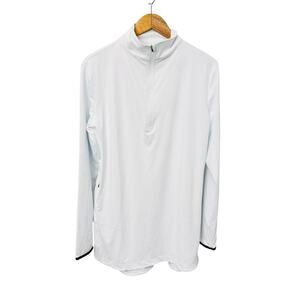 Veil Spark 1/2 Zip Womens Large White Athletic Performance Tunic Top Modest